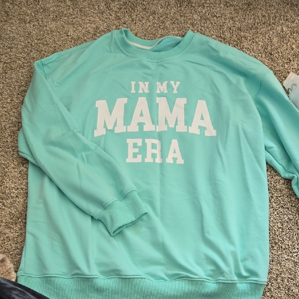 Teal 'In My Mama Era' Crew Neck Taylor Swift